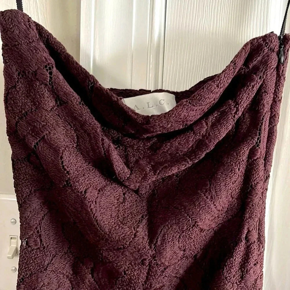 A.L.C. Brown Lace Ruched Strapless Dress Size 2. New - Picture 1 of 7